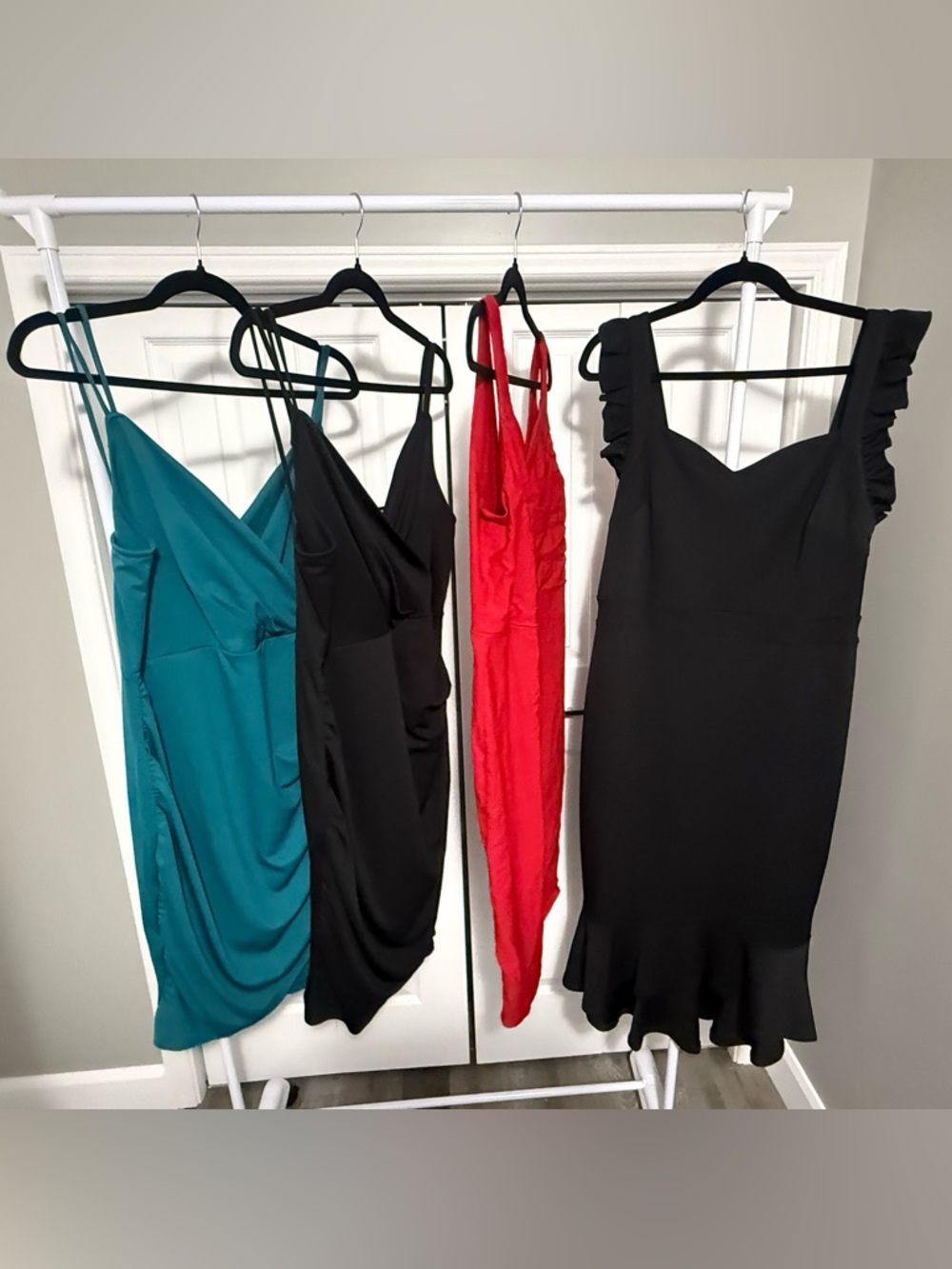 Grace Karin Teal, Black & Red Mini Dress Set - Women's Cocktail Dresses